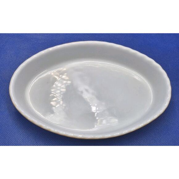 Valentina Oval Porcelain Baking Dish Orange White Italy 7.5x5" - Picture 4 of 9